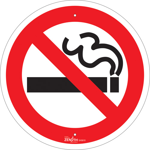 Enseigne de s&eacute;curit&eacute; conforme &agrave; la CSA - No Smoking, 12" x 12", Aluminium, Pictogramme Equipex