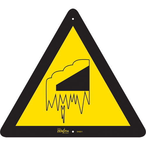 Falling Snow/Ice CSA Standard Safety Sign, 12" x 12", Aluminum, Pictogram Equipex