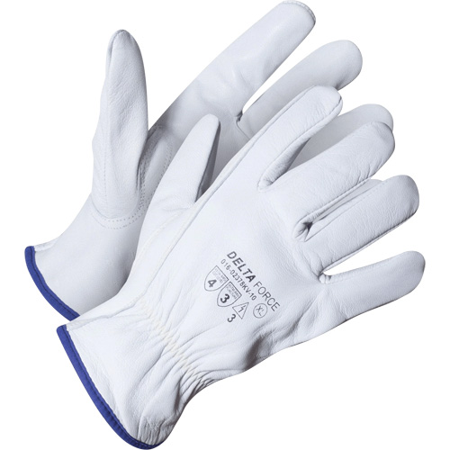 Gant de chauffeur Delta Force, 8/Moyen, Paume en Cuir fleur de ch&egrave;vre, Kevlar Equipex