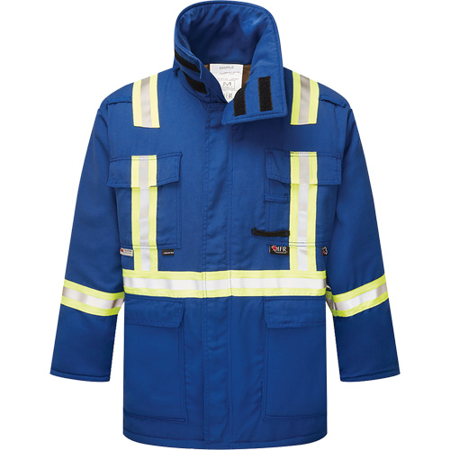 Parka isol&eacute;, antistatique et ignifuge  6,5 oz Westex DH, Grand (grande taille), Bleu royal Equipex