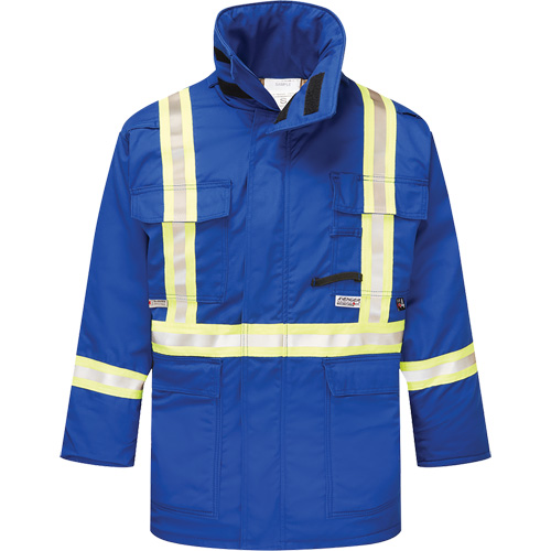 Avenger 9 oz. Flame Resistant Insulated Parka, Small, Royal Blue Equipex