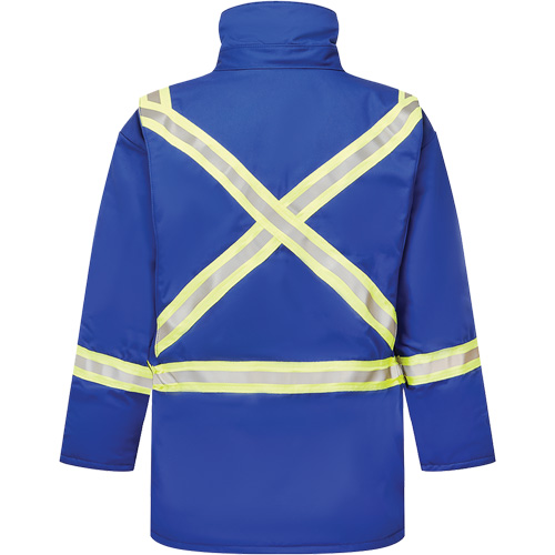 Avenger 9 oz. Flame Resistant Insulated Parka, Small, Royal Blue Equipex