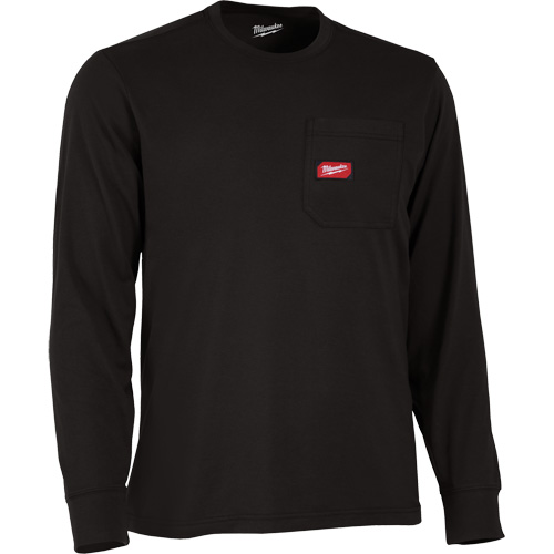 Gridiron Long-Sleeved Pocket-T-Shirt, Men's, Small, Black Equipex