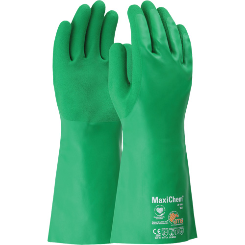 ATG MaxiChem&reg; Chemical-Resistant Gloves, Size Small, 14" L, Nitrile Equipex