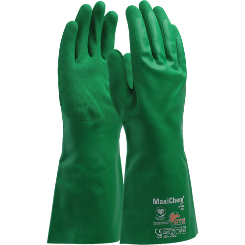 ATG MaxiChem&reg; Cut Chemical-Resistant Gloves, Size Small, 14" L, Nitrile Equipex
