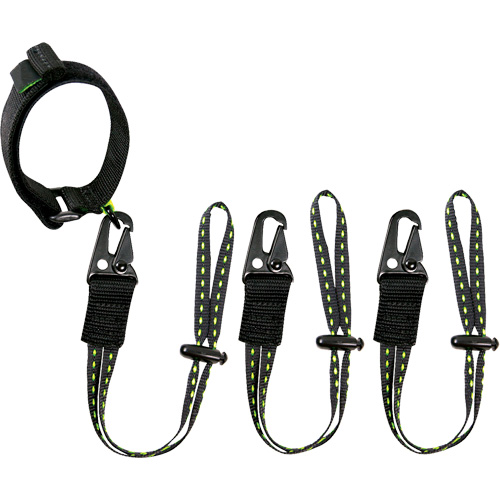 GearLink Wrist Lanyard with Interchangeable Ends, Fixed Length, Hook & Loop/Loop Equipex