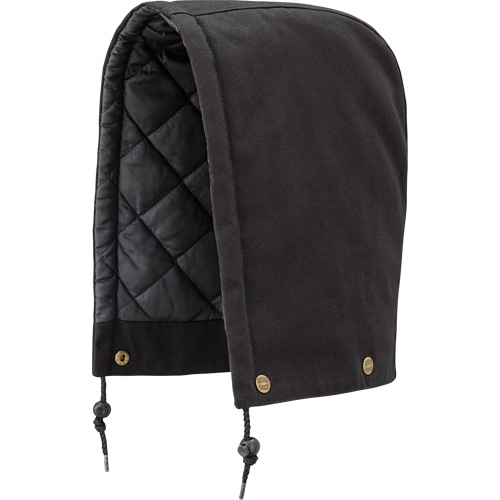 538BK Hood for Quilted Safety Parka, Bomber or Coverall, Black, Cotton Equipex