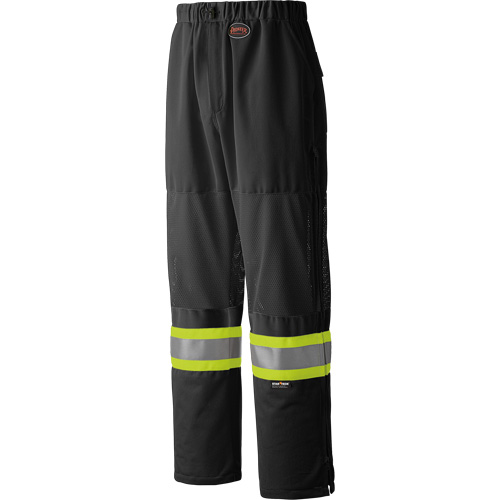 6003BKP Pantalon de s&eacute;curit&eacute; routi&egrave;re, Polyester, Petit, Noir Equipex