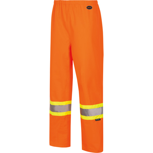 5627W Pantalon &agrave; bavette imperm&eacute;able pour femmes, Polyester/Polyur&eacute;thane, T-petit, Orange haute visibilit&eacute; Equipex
