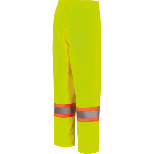 5629W Women's Waterproof Bib Pants, Polyester/Polyurethane, X-Small, High Visibility Lime-Yellow Equipex