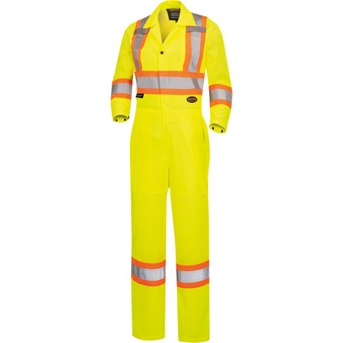 5999AW Combinaison de s&eacute;curit&eacute; routi&egrave;re haute visibilit&eacute; pour femmes, T-petit, Jaune lime haute visibilit&eacute; Equipex