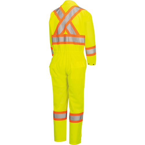 5999AW Combinaison de s&eacute;curit&eacute; routi&egrave;re haute visibilit&eacute; pour femmes, T-petit, Jaune lime haute visibilit&eacute; Equipex