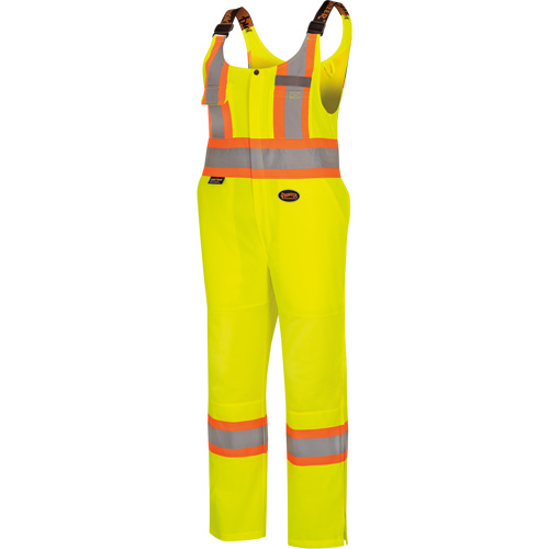 6000W Women's High-Visibility Traffic Safety Overalls, Polyester, X-Small, High Visibility Lime-Yellow Equipex