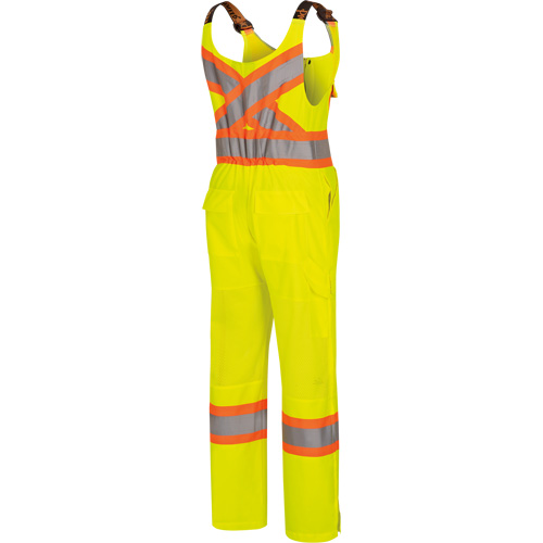 6000W Women's High-Visibility Traffic Safety Overalls, Polyester, X-Small, High Visibility Lime-Yellow Equipex