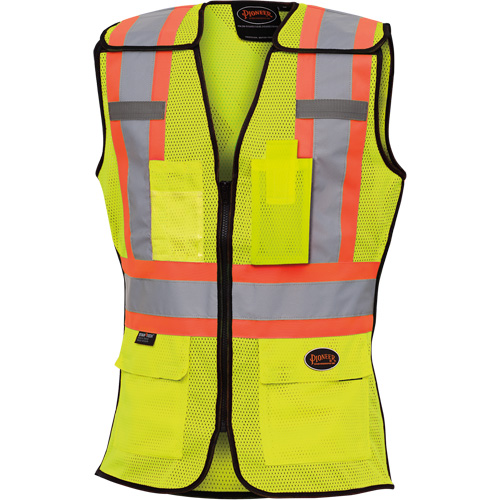 489 Veste de s&eacute;curit&eacute; d&eacute;tachable haute visibilit&eacute;, Jaune lime haute visibilit&eacute;, T-petit, Polyester Equipex
