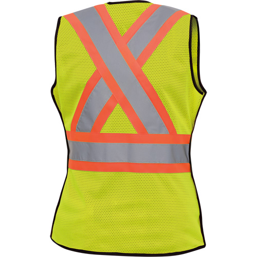 489 Veste de s&eacute;curit&eacute; d&eacute;tachable haute visibilit&eacute;, Jaune lime haute visibilit&eacute;, T-petit, Polyester Equipex