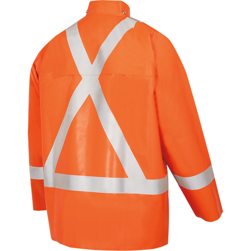 5990J Super Heavy-Duty FR/Arc Resistant Safety Rain Jacket, Small, High Visibility Orange, 11 cal/cm² Equipex