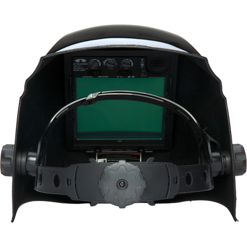 Casque de soudeur autonoircissant Leadhead, 3,8" lo x 3,4" la Champ de vision, Teinte 9 - 13, Noir Equipex