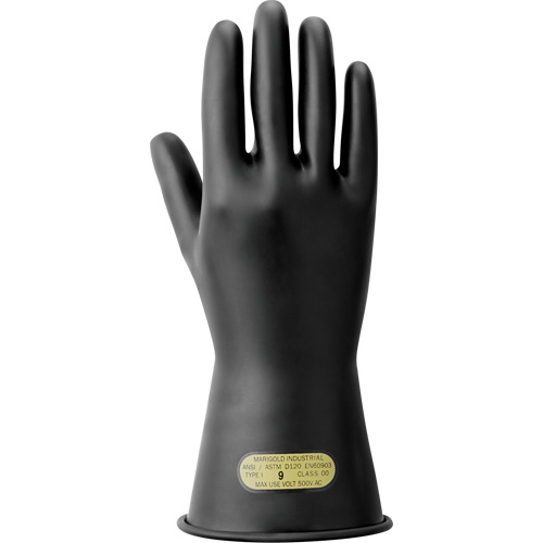 Gants isolants pour travaux &eacute;lectriques, ASTM classe 00, Taille 7, 11" lo Equipex