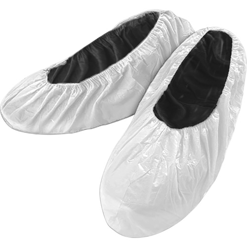 CoverMe XP Shoe Covers, Large, Polypropylene, White Equipex