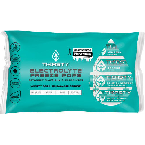 Hydration Drink Freeze Pops, Frozen, Mixed Flavours Equipex