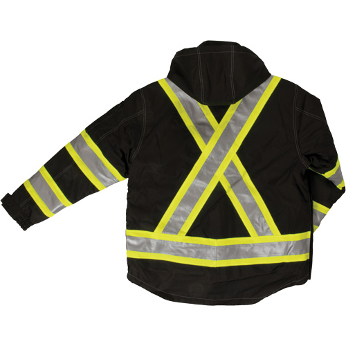 Ripstop 4-in-1 Safety Jacket, Polyester, Black, Small Equipex