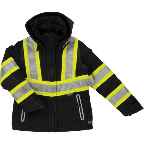 Womens Insulated Flex Safety Jacket, Polyester, Black, Large Equipex