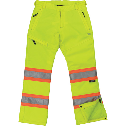 Pantalon de s&eacute;curit&eacute; isolant et extensible pour femmes, Polyester, T-Grand, Jaune lime haute visibilit&eacute; Equipex