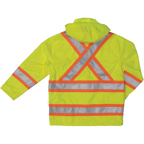 Manteau de s&eacute;curit&eacute; imperm&eacute;able en tissu ind&eacute;chirable Ripstop, Polyester, T-petit, Jaune lime haute visibilit&eacute; Equipex
