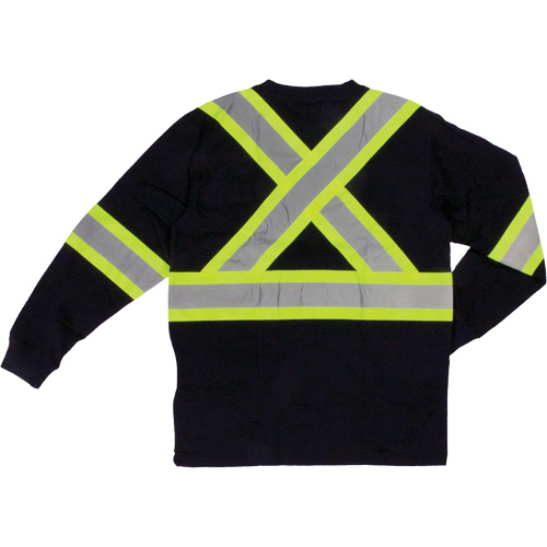 T-shirt de s&eacute;curit&eacute; &agrave; manches longues, Coton, T-petit, Noir Equipex