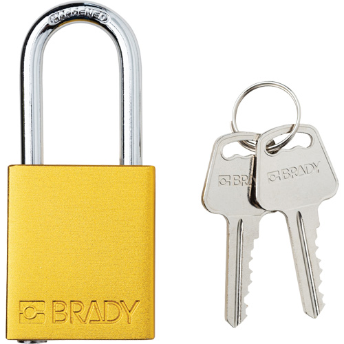 Lockout Padlock, Safety Padlock, Keyed Different, Aluminum, 1-1/2" Width Equipex