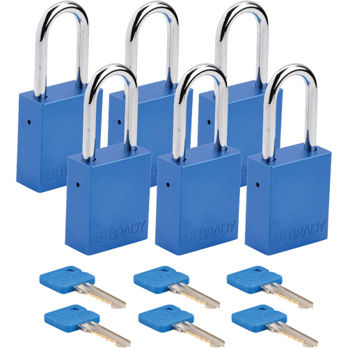 Cadenas de s&eacute;curit&eacute;, Cadenas de s&eacute;curit&eacute;, Cl&eacute;s identiques, Aluminium, Largeur de 1-1/2" Equipex