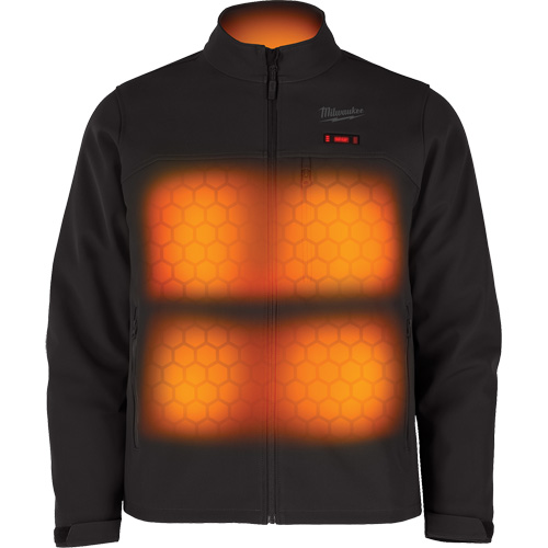 Manteau chauffante M12 ToughShell (manteau seulement), Hommes, Grand, Noir Equipex