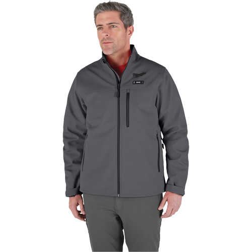 Manteau chauffante M12 ToughShell (manteau seulement), Hommes, Moyen, Gris Equipex