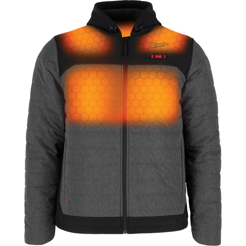 M12 Heated Quietshell Jacket with Battery, Men's, Small, Grey Equipex