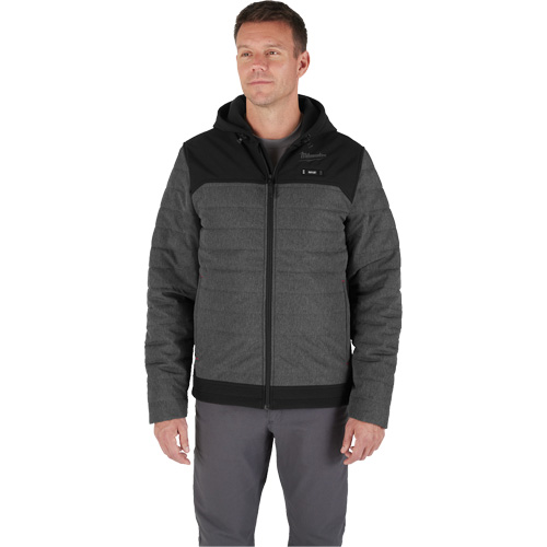 M12 Heated Quietshell Jacket with Battery, Men's, Small, Grey Equipex