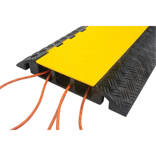 Polyurethane Cable Protector, 3 Channels, 35.43" L x 19.69" W x 3" H Equipex