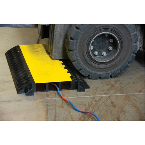 Polyurethane Cable Protector, 3 Channels, 35.43" L x 19.69" W x 3" H Equipex