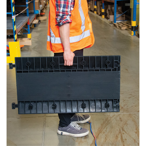 Polyurethane Cable Protector, 5 Channels, 35.43" L x 19.69" W x 2" H Equipex