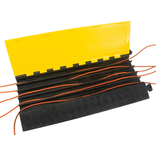 Polyurethane Cable Protector, 5 Channels, 35.43" L x 19.69" W x 2" H Equipex