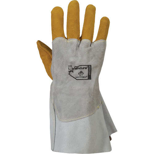 Gants de soudage 335DBP Endura, Cuir de vache refendu/Cuir d'&eacute;lan refendu, Taille Petit Equipex