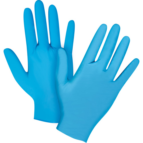 Emballages de gants jetables pour machine distributrice, Petit, Nitrile, 4,5 mils, Sans poudre, Bleu, Classe 2 Equipex
