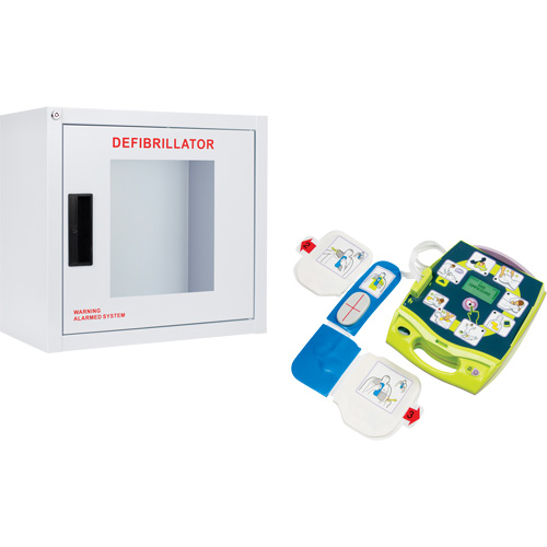 Ensemble armoire murale et d&eacute;fibrillateur AED Plus, Semi-automatique, Anglais, Classe 4 Equipex