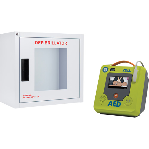 Ensemble armoire murale et d&eacute;fibrillateur AED 3, Semi-automatique, Anglais, Classe 4 Equipex