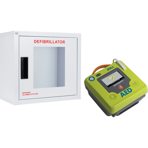 Ensemble armoire murale et d&eacute;fibrillateur AED 3, Semi-automatique, Français, Classe 4 Equipex