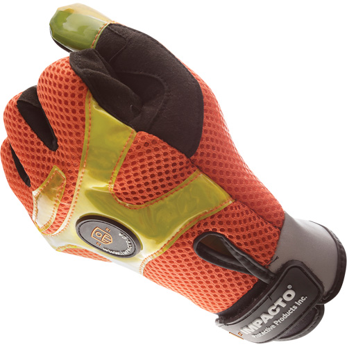 High-Visibility Anti-Vibration Air Gloves, Size Medium/8 Equipex