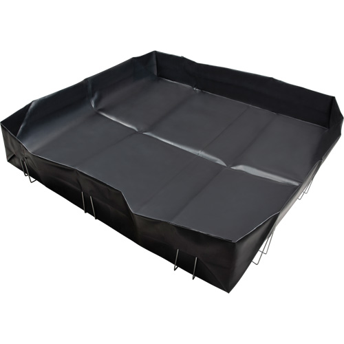 Berme &agrave; support en fil m&eacute;tallique, Capacit&eacute; 268 gal. US, 6' la x 8' lo x 12" h, Support en L Equipex