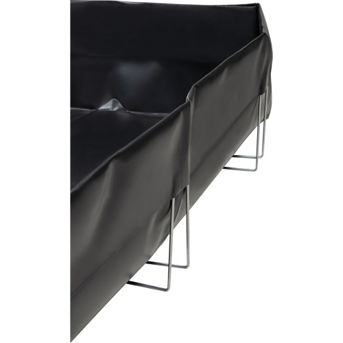 Berme &agrave; support en fil m&eacute;tallique, Capacit&eacute; 268 gal. US, 6' la x 8' lo x 12" h, Support en L Equipex
