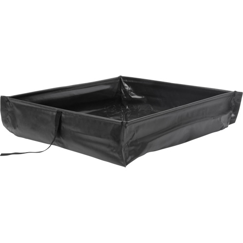 Collapsible Roll-Up Spill Berm, 15 US gal. Capacity, 2' W x 2' L x 6" H Equipex