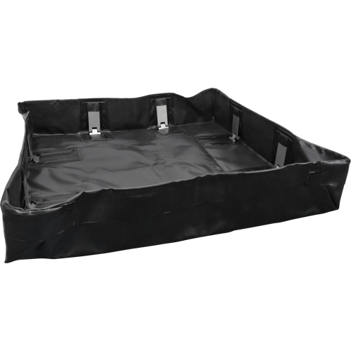 Collapsible Berm, 134 US gal. Capacity, 6' W x 6' L x 6" H, Snap-Up Bracket Equipex
